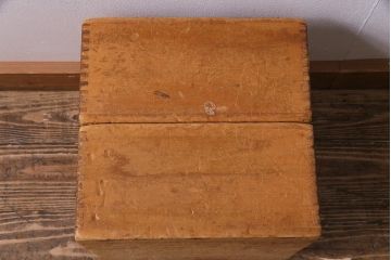 レトロ雑貨　昭和レトロ　大きな積み木セット【正方形・大/2ヶ組】(ディスプレイ雑貨、飾り台)(R-038070)