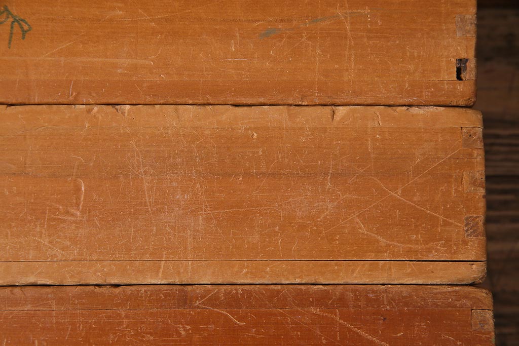 レトロ雑貨　昭和レトロ　大きな積み木セット【うすい長方形・大/4ヶ組】(飾り台、ディスプレイ雑貨)(R-038072)