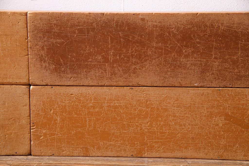 レトロ雑貨　昭和レトロ　大きな積み木セット【うすい長方形・大/4ヶ組】(飾り台、ディスプレイ雑貨)(R-038072)