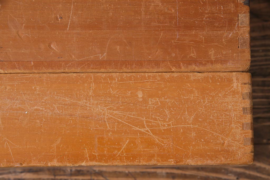 レトロ雑貨　昭和レトロ　大きな積み木セット【うすい長方形・大/4ヶ組】(飾り台、ディスプレイ雑貨)(R-038072)