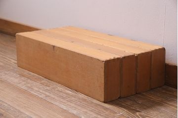 レトロ雑貨　昭和レトロ　大きな積み木セット【うすい長方形・大/4ヶ組】(飾り台、ディスプレイ雑貨)(R-038073)