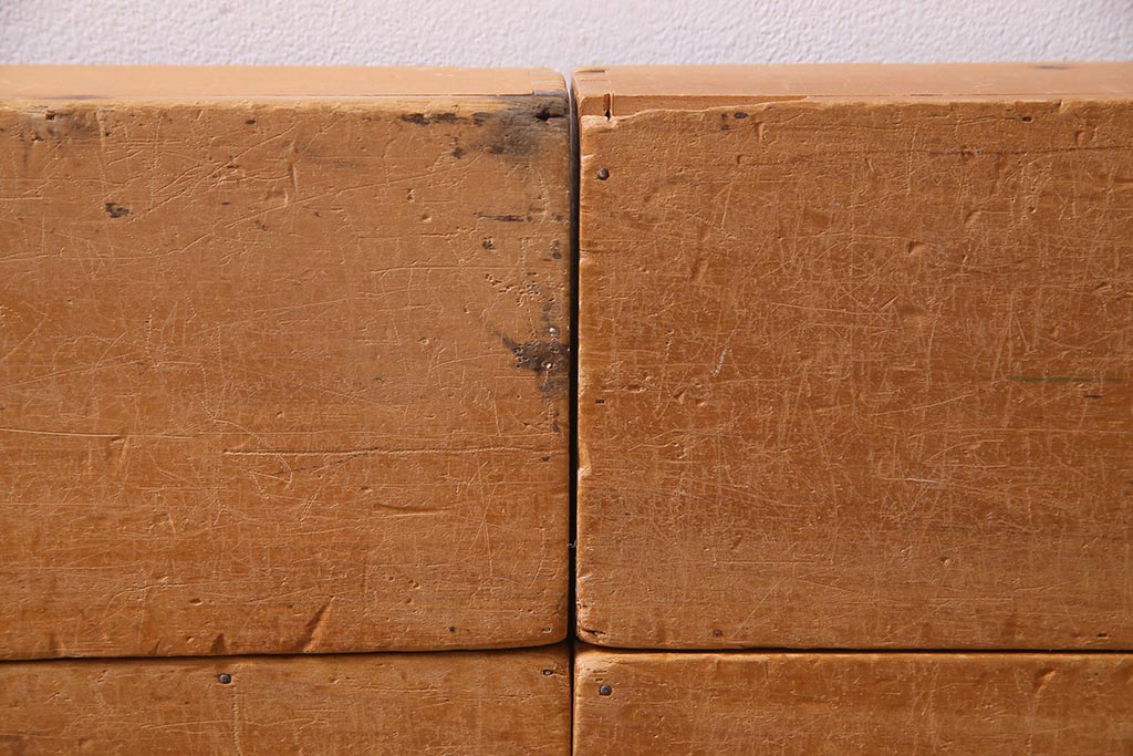 レトロ雑貨　昭和レトロ　大きな積み木セット【うすい長方形・大/4ヶ組】(飾り台、ディスプレイ雑貨)(R-038073)