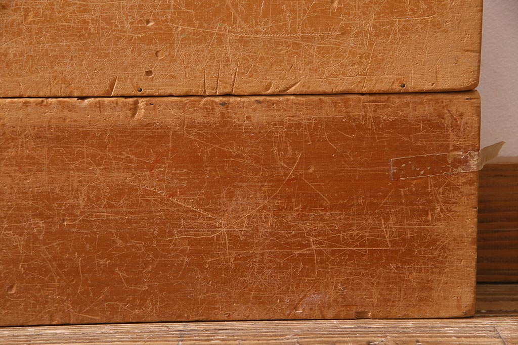 レトロ雑貨　昭和レトロ　大きな積み木セット【うすい長方形・大/4ヶ組】(飾り台、ディスプレイ雑貨)(R-038074)