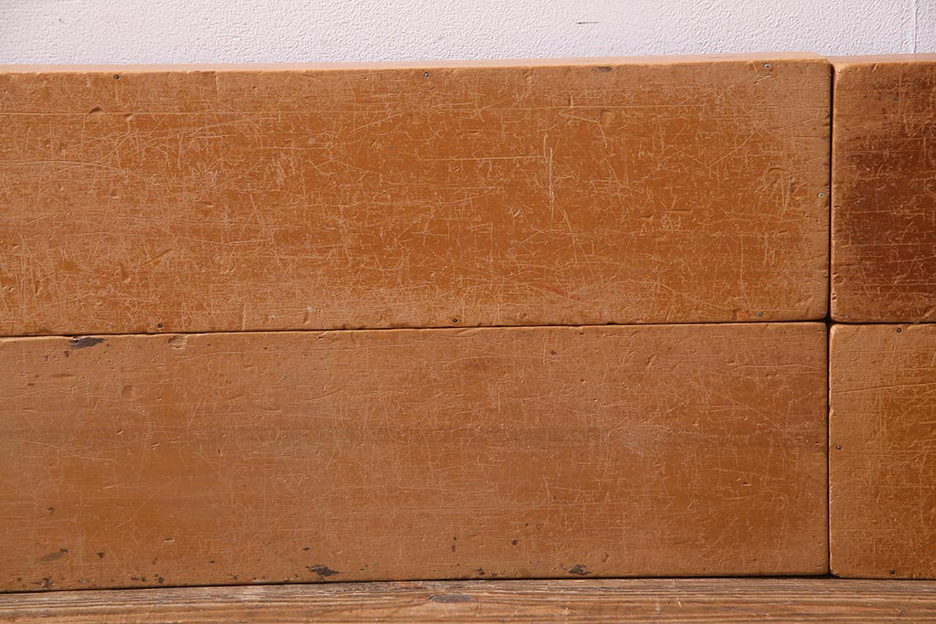 レトロ雑貨　昭和レトロ　大きな積み木セット【うすい長方形・大/4ヶ組】(飾り台、ディスプレイ雑貨)(R-038074)