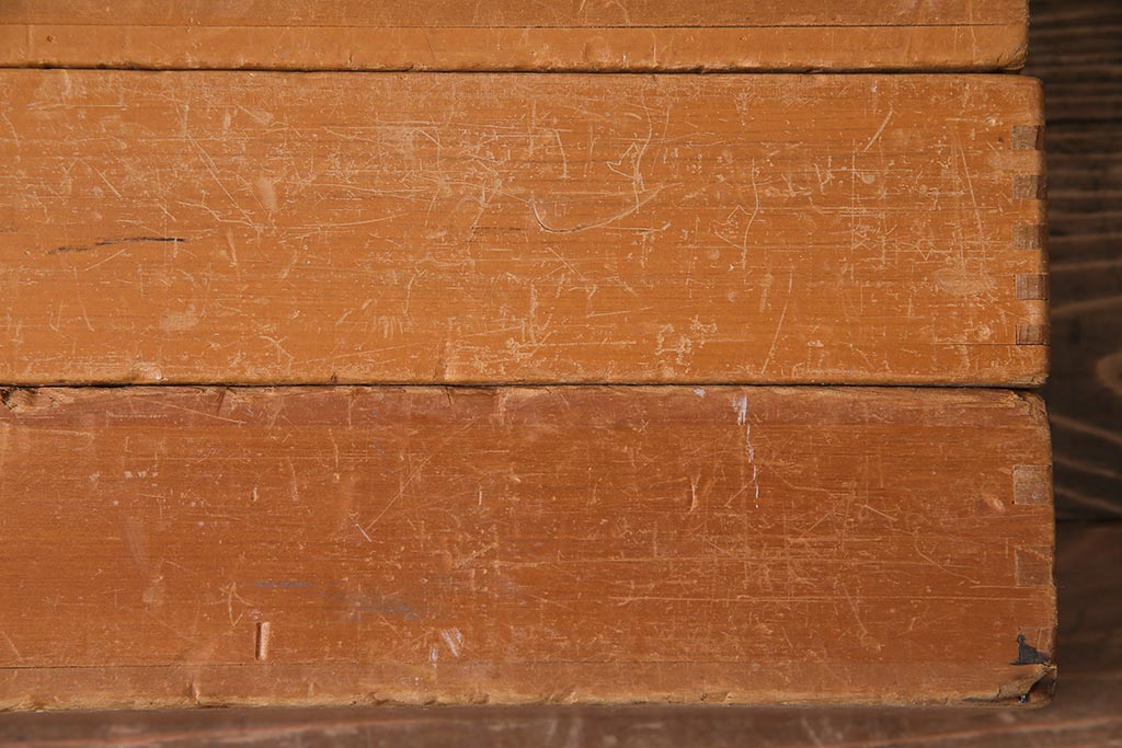 レトロ雑貨　昭和レトロ　大きな積み木セット【うすい長方形・大/5ヶ組】(飾り台、ディスプレイ雑貨)(R-038075)