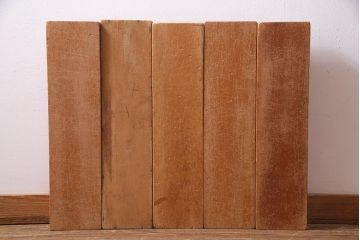 レトロ雑貨　昭和レトロ　大きな積み木セット【うすい長方形・大/5ヶ組】(飾り台、ディスプレイ雑貨)(R-038075)