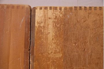 レトロ雑貨　昭和レトロ　大きな積み木セット【三角形・大/3ヶ組】(飾り台、ディスプレイ雑貨)(R-038076)