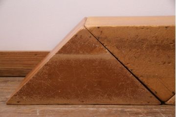 レトロ雑貨　昭和レトロ　大きな積み木セット【三角形・大/3ヶ組】(飾り台、ディスプレイ雑貨)(R-038076)