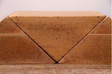 レトロ雑貨　昭和レトロ　大きな積み木セット【三角形・大/3ヶ組】(飾り台、ディスプレイ雑貨)(R-038076)