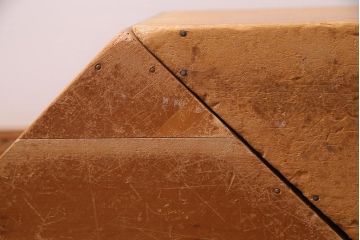 レトロ雑貨　昭和レトロ　大きな積み木セット【三角形・大/3ヶ組】(飾り台、ディスプレイ雑貨)(R-038076)