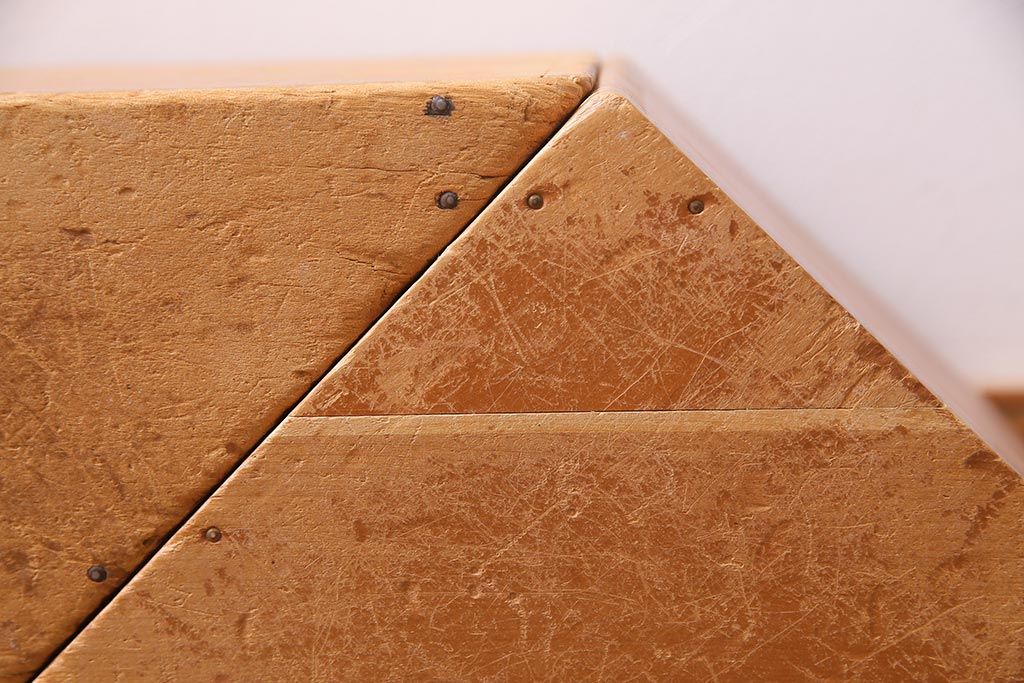 レトロ雑貨　昭和レトロ　大きな積み木セット【三角形・大/3ヶ組】(飾り台、ディスプレイ雑貨)(R-038076)