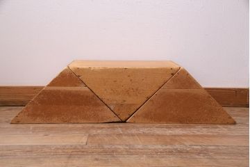 レトロ雑貨　昭和レトロ　大きな積み木セット【三角形・大/3ヶ組】(飾り台、ディスプレイ雑貨)(R-038076)