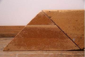 レトロ雑貨　昭和レトロ　大きな積み木セット【三角形・大/3ヶ組】(飾り台、ディスプレイ雑貨)(R-038076)