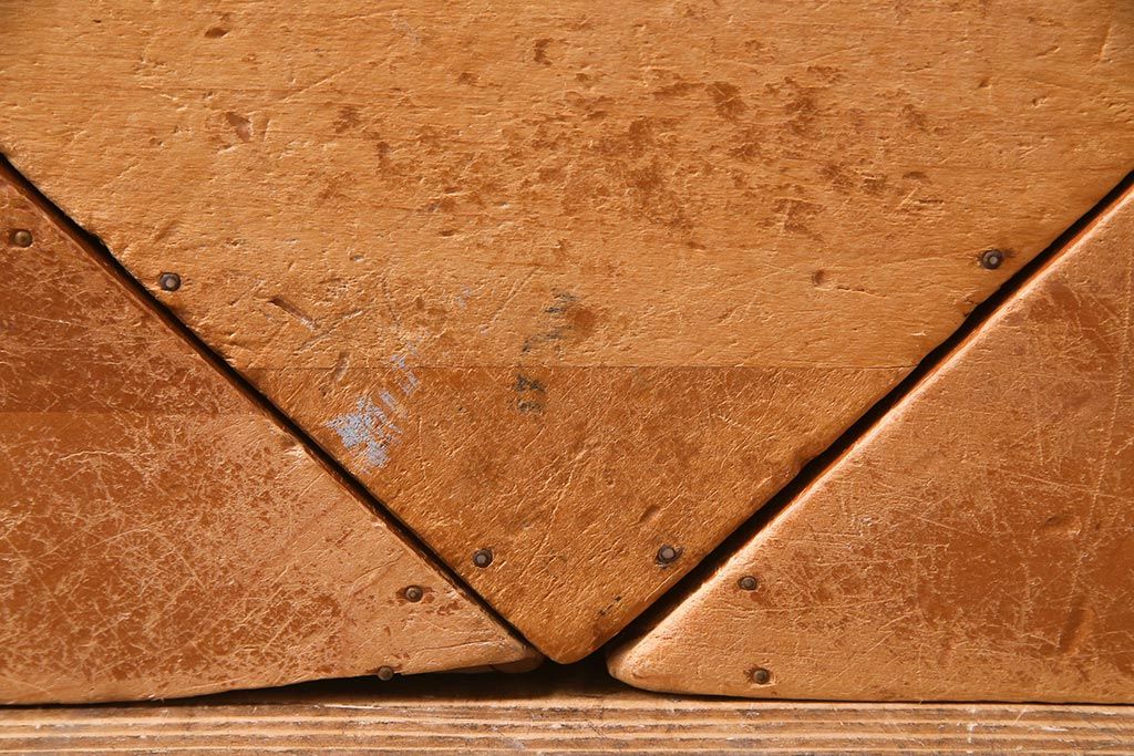 レトロ雑貨　昭和レトロ　大きな積み木セット【三角形・大/3ヶ組】(飾り台、ディスプレイ雑貨)(R-038076)