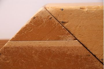 レトロ雑貨　昭和レトロ　大きな積み木セット【三角形・大/3ヶ組】(飾り台、ディスプレイ雑貨)(R-038076)