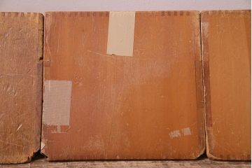 レトロ雑貨　昭和レトロ　大きな積み木セット【三角形・大/3ヶ組】(飾り台、ディスプレイ雑貨)(R-038077)