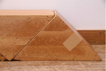 レトロ雑貨　昭和レトロ　大きな積み木セット【三角形・大/3ヶ組】(飾り台、ディスプレイ雑貨)(R-038077)