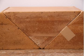 レトロ雑貨　昭和レトロ　大きな積み木セット【三角形・大/3ヶ組】(飾り台、ディスプレイ雑貨)(R-038077)