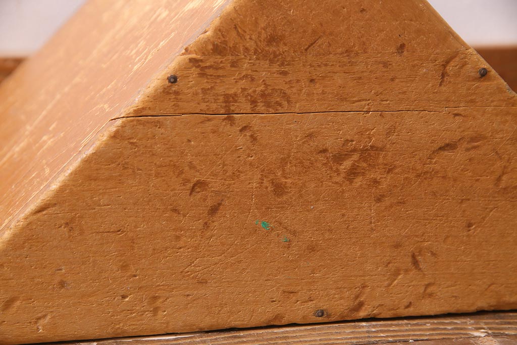 レトロ雑貨　昭和レトロ　大きな積み木セット【三角形・大/2ヶ組】(飾り台、ディスプレイ雑貨)(R-038078)