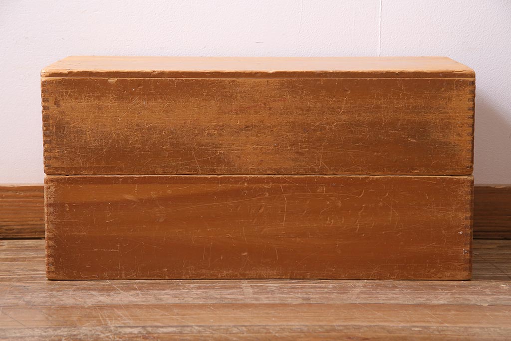 レトロ雑貨　昭和レトロ　大きな積み木セット【直方体・大/2ヶ組】(飾り台、ディスプレイ雑貨)(R-038079)