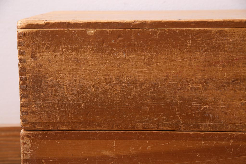 レトロ雑貨　昭和レトロ　大きな積み木セット【直方体・大/2ヶ組】(飾り台、ディスプレイ雑貨)(R-038079)