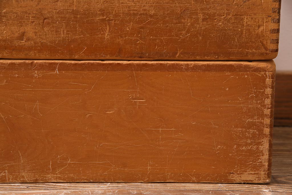 レトロ雑貨　昭和レトロ　大きな積み木セット【直方体・大/2ヶ組】(飾り台、ディスプレイ雑貨)(R-038079)