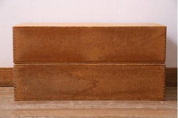 レトロ雑貨　昭和レトロ　大きな積み木セット【直方体・大/2ヶ組】(飾り台、ディスプレイ雑貨)(R-038080)