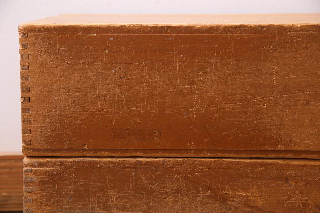 レトロ雑貨　昭和レトロ　大きな積み木セット【直方体・大/2ヶ組】(飾り台、ディスプレイ雑貨)(R-038080)