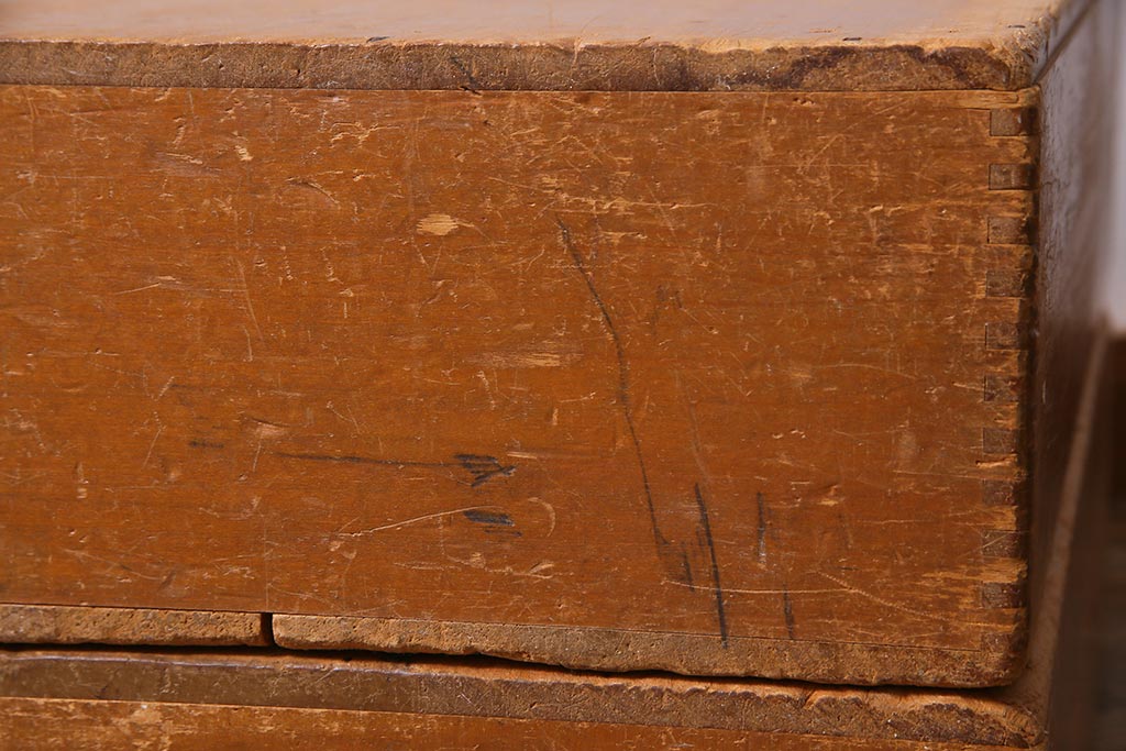 レトロ雑貨　昭和レトロ　大きな積み木セット【直方体・大/2ヶ組】(飾り台、ディスプレイ雑貨)(R-038080)