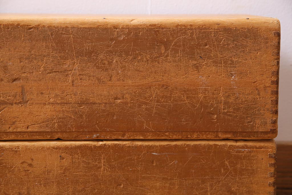 レトロ雑貨　昭和レトロ　大きな積み木セット【直方体・大/2ヶ組】(飾り台、ディスプレイ雑貨)(R-038081)