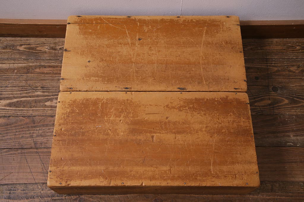 レトロ雑貨　昭和レトロ　大きな積み木セット【直方体・大/2ヶ組】(飾り台、ディスプレイ雑貨)(R-038081)