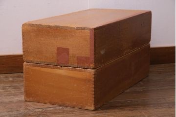 レトロ雑貨　昭和レトロ　大きな積み木セット【直方体・大/2ヶ組】(飾り台、ディスプレイ雑貨)(R-038083)