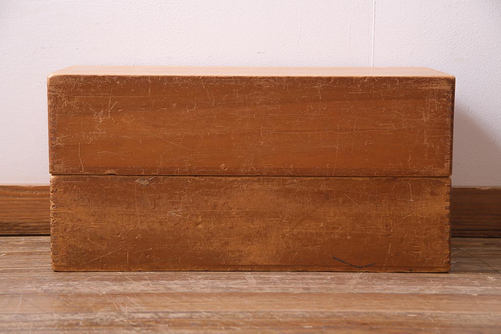 レトロ雑貨　昭和レトロ　大きな積み木セット【直方体・大/2ヶ組】(飾り台、ディスプレイ雑貨)(R-038087)