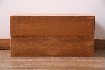 レトロ雑貨　昭和レトロ　大きな積み木セット【直方体・大/2ヶ組】(飾り台、ディスプレイ雑貨)(R-038087)