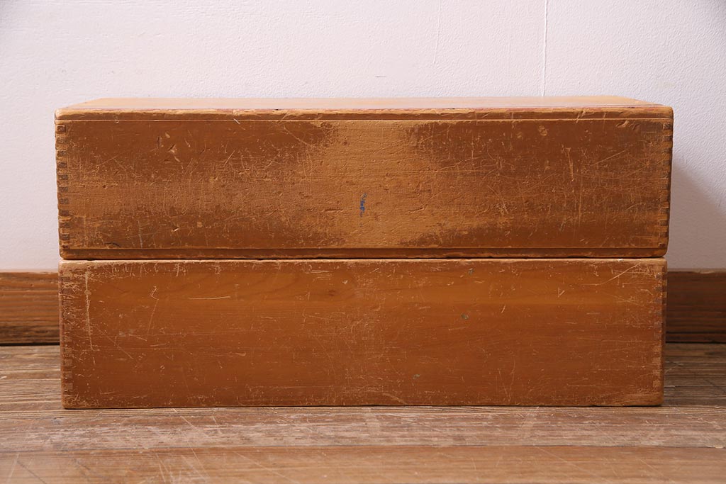 レトロ雑貨　昭和レトロ　大きな積み木セット【直方体・大/2ヶ組】(飾り台、ディスプレイ雑貨)(R-038088)