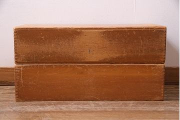 レトロ雑貨　昭和レトロ　大きな積み木セット【直方体・大/2ヶ組】(飾り台、ディスプレイ雑貨)(R-038088)