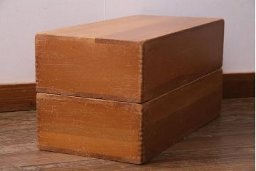 レトロ雑貨　昭和レトロ　大きな積み木セット【直方体・大/2ヶ組】(飾り台、ディスプレイ雑貨)(R-038089)