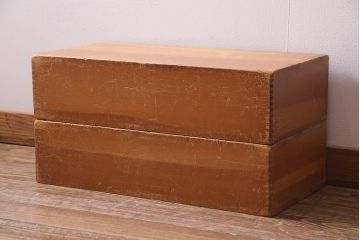 レトロ雑貨　昭和レトロ　大きな積み木セット【直方体・大/2ヶ組】(飾り台、ディスプレイ雑貨)(R-038089)