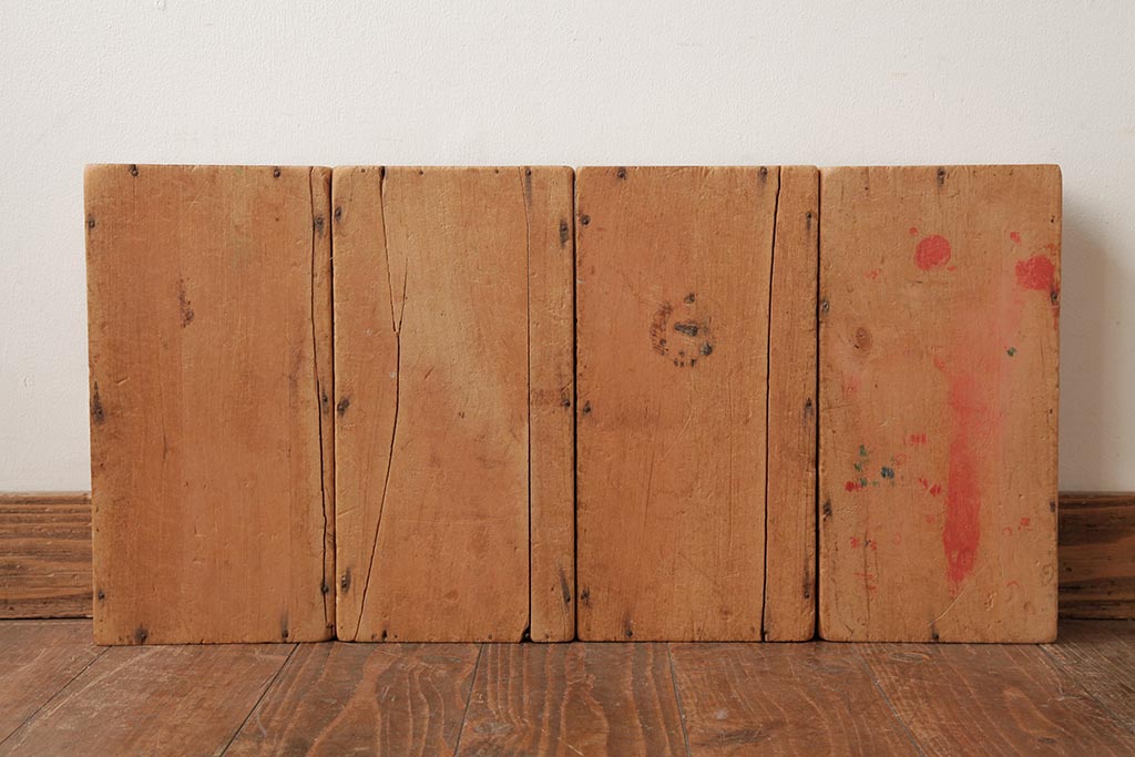 アンティーク雑貨　昭和レトロ　大きな積み木セット【四角形/7ヶ組】(飾り台、花台、ディスプレイ雑貨)(R-038092)