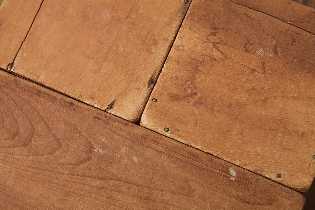 アンティーク雑貨　昭和レトロ　大きな積み木セット【四角形/7ヶ組】(飾り台、花台、ディスプレイ雑貨)(R-038092)