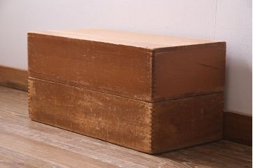 レトロ雑貨　昭和レトロ　大きな積み木セット【直方体・大/2ヶ組】(飾り台、ディスプレイ雑貨)(R-038095)