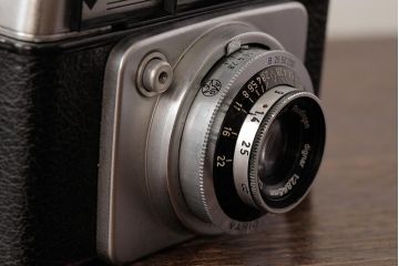 ヴィンテージ雑貨　ILFORD(イルフォード)　Sportsman(スポーツマン)　ケース・説明書付き　ドイツ製　35mmフィルム　ビンテージカメラ(R-038096)