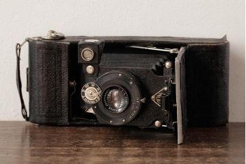 アンティーク雑貨　APM(APEM)　イギリスアンティークのクラシックカメラ(蛇腹カメラ)(R-038103)