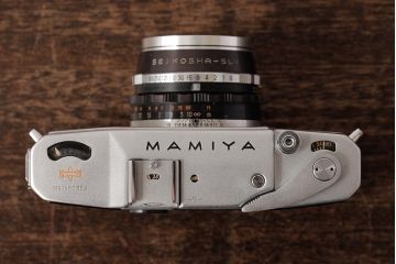 ビンテージ雑貨　MAMIYA(マミヤ)　オートデラックス　セコールFC　48mm　ヴィンテージカメラ　F1.7　ケース付き(R-038111)