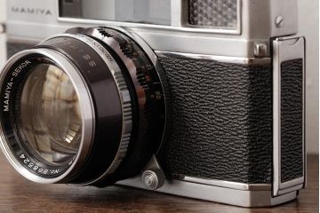 ビンテージ雑貨　MAMIYA(マミヤ)　オートデラックス　セコールFC　48mm　ヴィンテージカメラ　F1.7　ケース付き(R-038111)