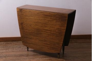 北欧ヴィンテージ　ビンテージ家具　スタイリッシュな佇まいのバタフライテーブル(エクステンションテーブル)(R-038121)
