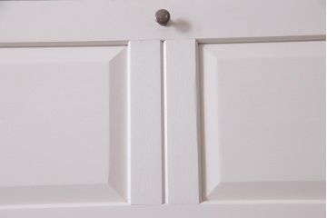 当店リメイク　松本民芸家具　明るい雰囲気が魅力的な当店ペイントのライティングビューロー(ワークデスク、机、在宅ワーク、在宅用)(R-038124)