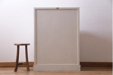 当店リメイク　松本民芸家具　明るい雰囲気が魅力的な当店ペイントのライティングビューロー(ワークデスク、机、在宅ワーク、在宅用)(R-038124)