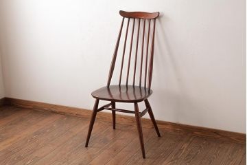ヴィンテージ家具　イギリスビンテージ　ERCOL(アーコール)　ゴールドスミス　落ち着いた色味のチェア (ダイニングチェア、椅子)(R-038126)