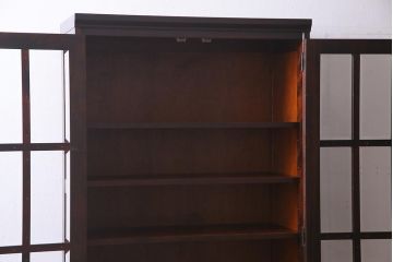 中古　北海道民芸家具　HM114K　洗練された印象の本箱(ブックケース、キャビネット、飾り棚)(定価約25万7千円)(R-038130)